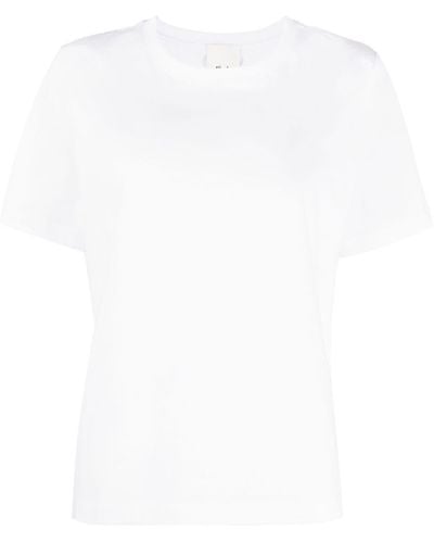 Allude T-Shirt mit rundem Ausschnitt - Weiß