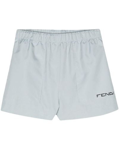 Fendi Shorts con vita elasticizzata - Blu