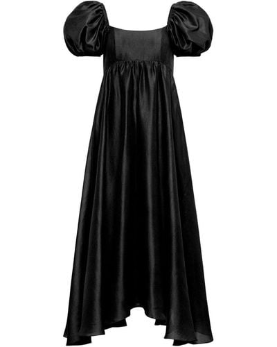 Azeeza Rory Silk Midi Dress - Black