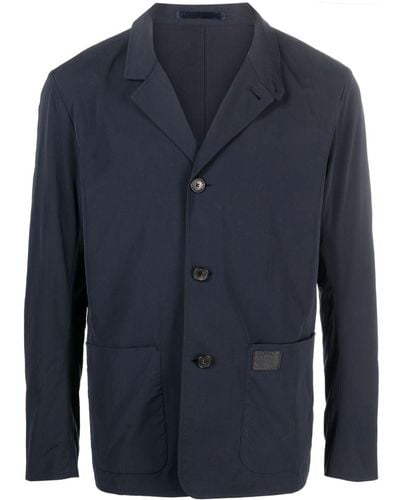 Paul Smith Notched-collar Button-up Jacket - Blue