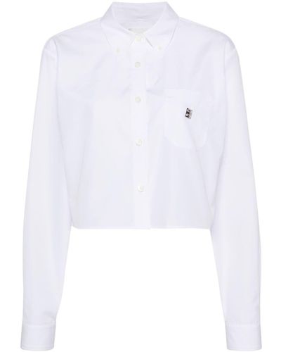 Givenchy Chemise à plaque logo - Blanc