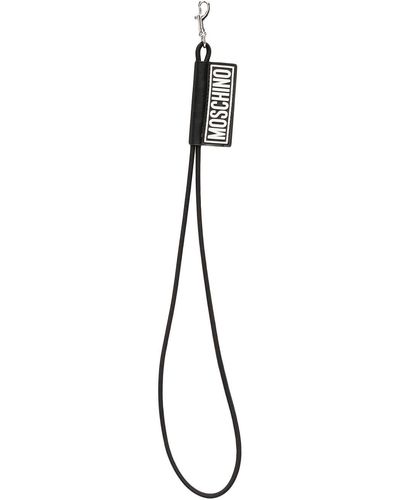 Moschino Schlüsselband mit Logo - Schwarz