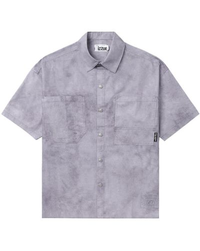 Izzue Tie-dye Logo-print Shirt - Purple