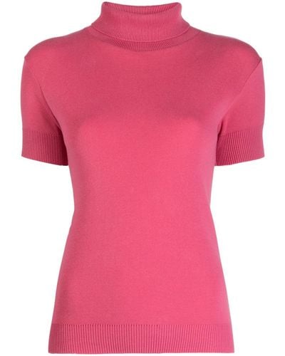 agnès b. Fine-knit Cotton Knitted Top - Pink