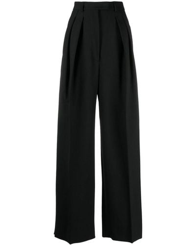 Sportmax Pantalon ample à taille-haute - Noir