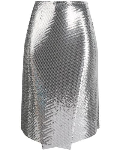 Rabanne Draped Chainmail Skirt - Metallic