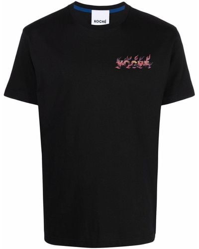 Koche Logo-print Cotton T-shirt - Black