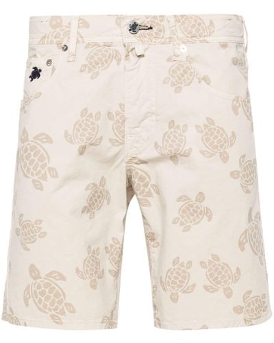 Vilebrequin Turtles-print cotton shorts - Neutre