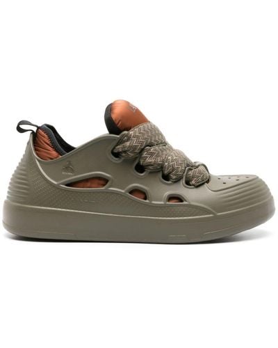 Lanvin Curb Interchangeable-lining Trainers - Brown