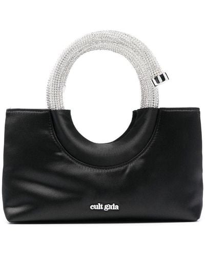 Cult Gaia Nika Crystal Spiral-handle Bag - Black