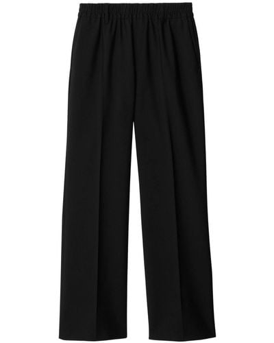 Burberry Straight-leg Wool Trousers - Black