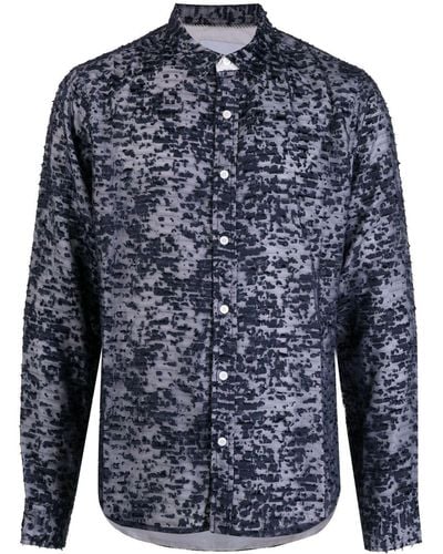 Private Stock Overhemd Met Textuur - Blauw