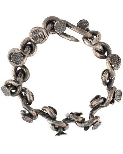 Guidi Nail Chain-link Bracelet - Grey