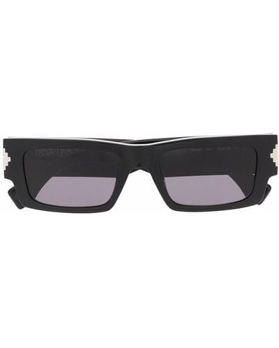 Marcelo Burlon Alerce Rectangle-frame Sunglasses - Black