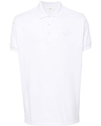 Bally Logo-embroidered Polo Shirt - White