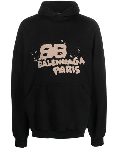 Balenciaga ロゴ パーカー - ブラック