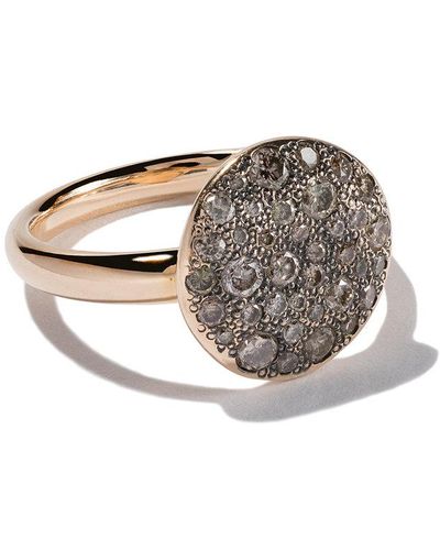 Pomellato 18kt Rose Gold Sabbia Brown Diamond Ring - Metallic