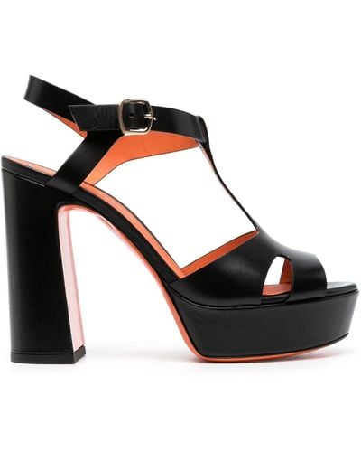 Santoni Ankle-strap Block-heel Sandals - Black