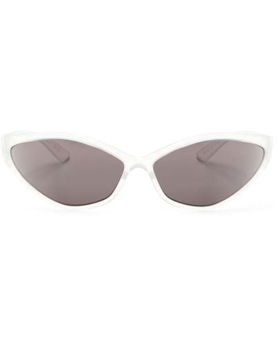 Balenciaga 90s Oval Wrap-around Sunglasses - Gray