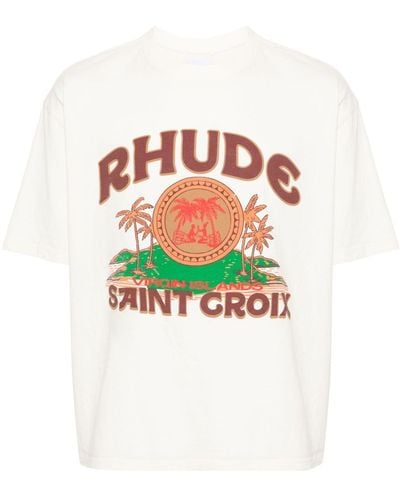 Rhude Camiseta Saint Croix - Blanco