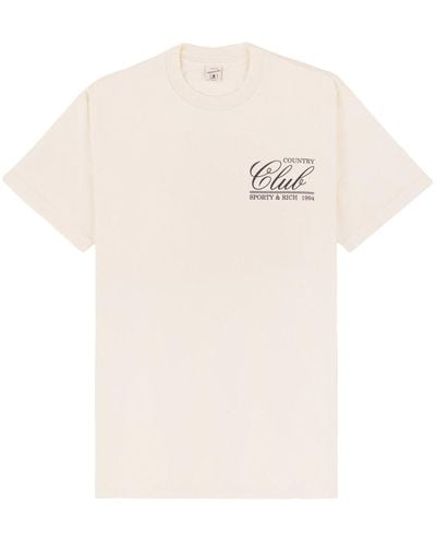 Sporty & Rich ロゴ Tシャツ - ホワイト