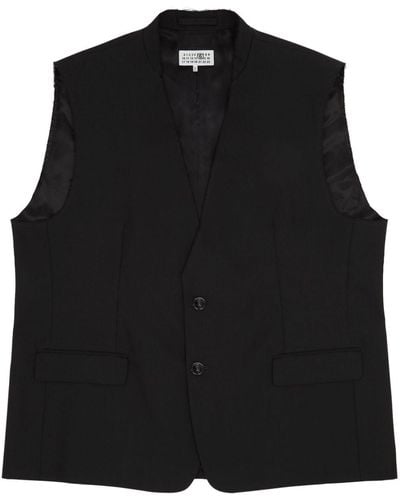 MM6 by Maison Martin Margiela Tailored Vest - Black