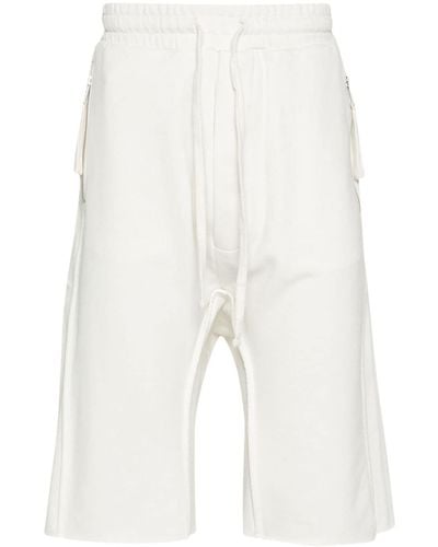 Thom Krom Drop-crotch Cotton Track Shorts - White