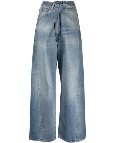 DARKPARK Ines Asymmetric Wide-leg Jeans - Blue