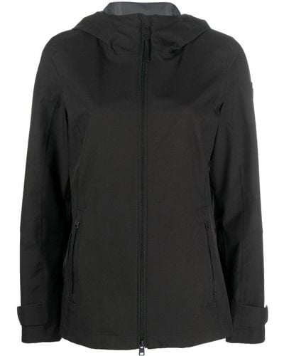 Woolrich Logo-patch Hooded Zip-up Jacket - Black