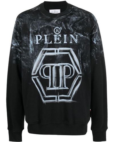 Philipp Plein Logo-print Long-sleeve Sweatshirt - Grey
