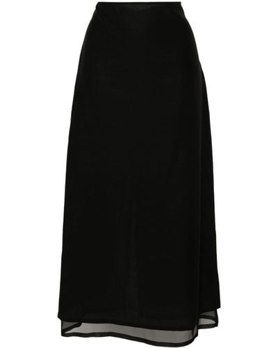 Fabiana Filippi Organza Maxi Skirt - Black