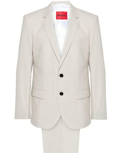 HUGO Einreihiger Anzug - Weiß