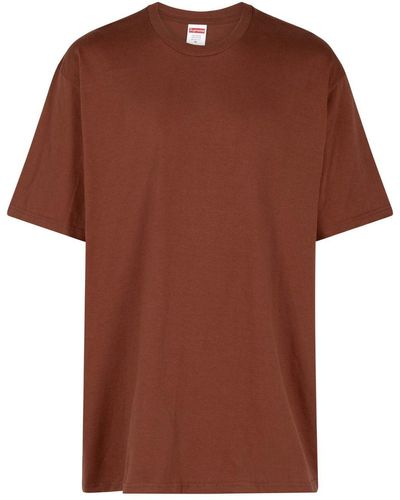 Supreme Paint Cotton T-shirt - Brown