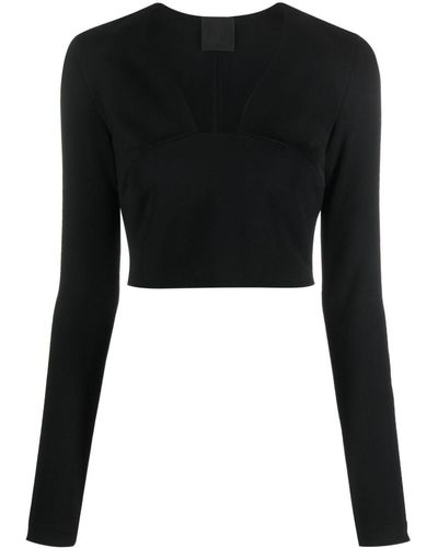 Givenchy Square-neck Cropped Top - Black