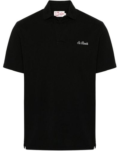 Mc2 Saint Barth Brighton Cotton Polo Shirt - Black