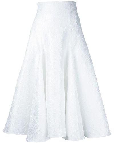 Bambah Snowflake Midi Skirt - White