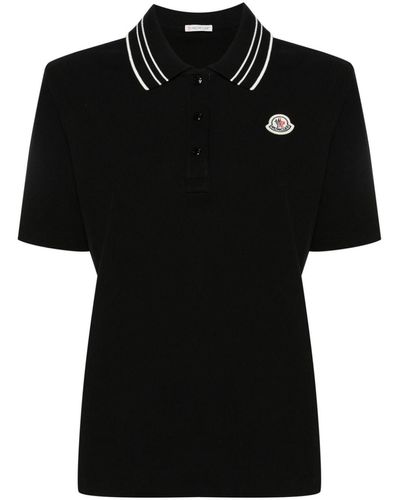 Moncler Logo-patch Polo Shirt - Black
