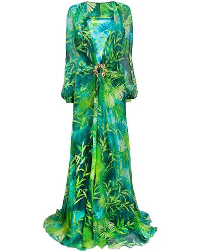 Versace Robe originale Jungle Dress - Vert