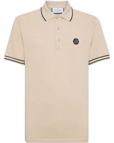 Philipp Plein Poloshirt mit Logo-Applikation - Natur