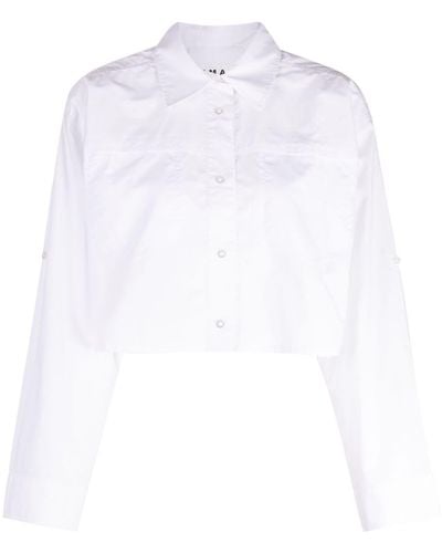 Remain Chemise en coton à logo brodé - Blanc