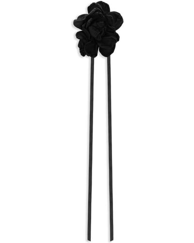 Dolce & Gabbana Cravate à fleurs - Noir