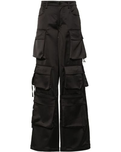 GIUSEPPE DI MORABITO Straight-leg Cargo Trousers - Black