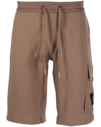 Calvin Klein Cargo-Shorts mit Logo-Patch - Braun