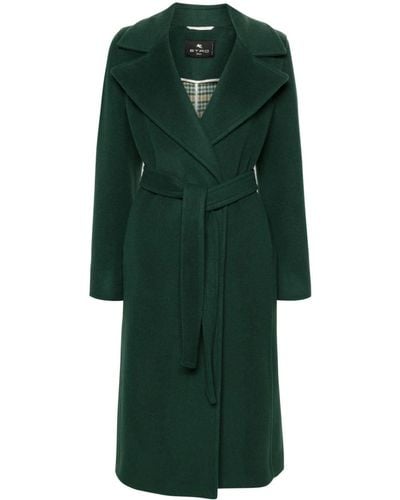 Etro Manteau en feutre - Vert
