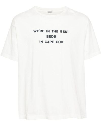 Bode Camiseta Best Beds con ilustración estampada - Blanco
