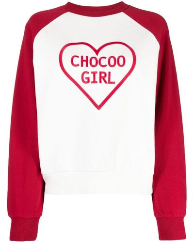 Chocoolate Logo-embroidered Cotton Sweatshirt