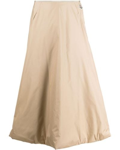 Moncler A-line Midi Skirt - Natural