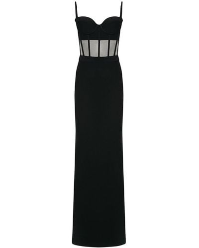 Alexander McQueen Bustier-style Maxi Dress - Black