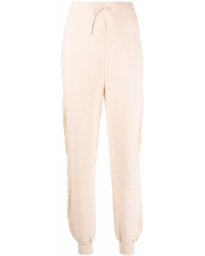 Boutique Moschino Knitted Track Pants - Natural