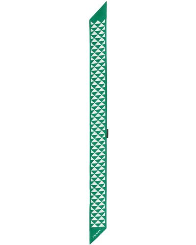Prada Triangle-logo Twill Scarf - Green